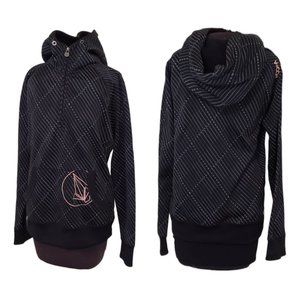 Black Volcom Snowboarding Skater Hoodie